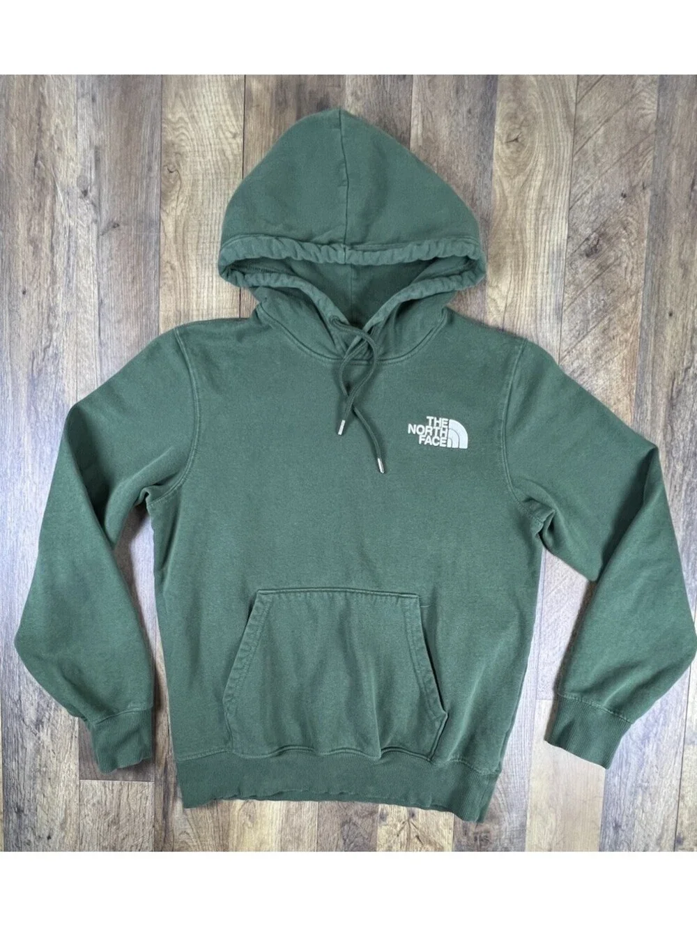 The North Face Hoodie Mens S Green Box NSE Pullover Graphic Sweatshirt A7UNS